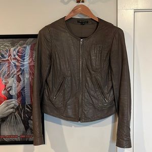 Theory Lamb leather moto jacket M